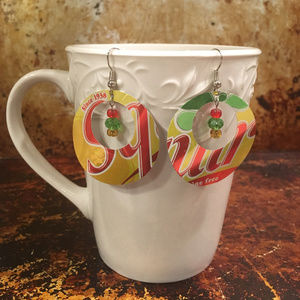 Squirt💦Soda Pop Can Earrings, Handmade
